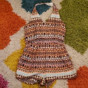 Multicolor Halter Romper